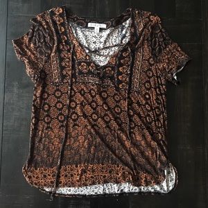 Patrons of Peace Printed Boho Style Top